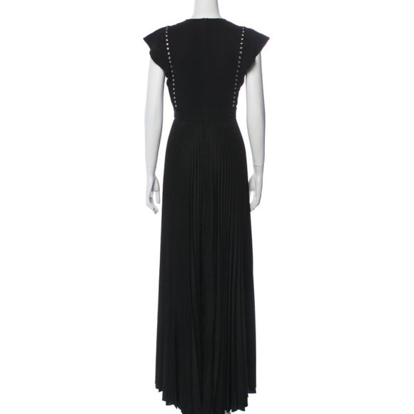 A.L.C. Mara Grommet Trim Pleated Maxi Dress - Size 0 - Picture 7 of 10